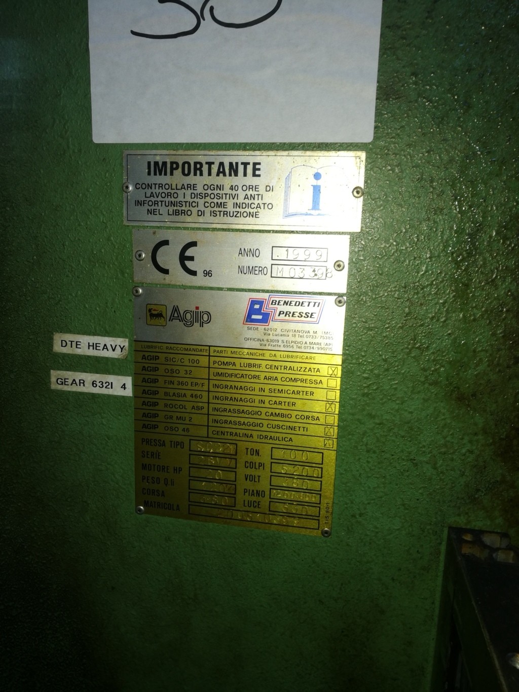 BENEDETTI PRESSE SC22M  1999